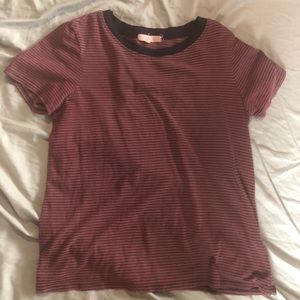 Urban Outfitters maroon stripped shirt
